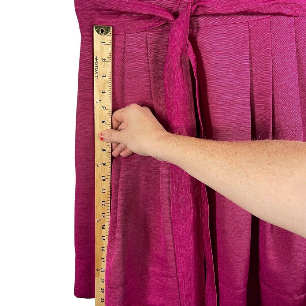 Eliza J Pink Fit & Flare Dress Lace Belted Bow Womens SIZE 2 Barbie Formal Knee - Picture 8 of 11